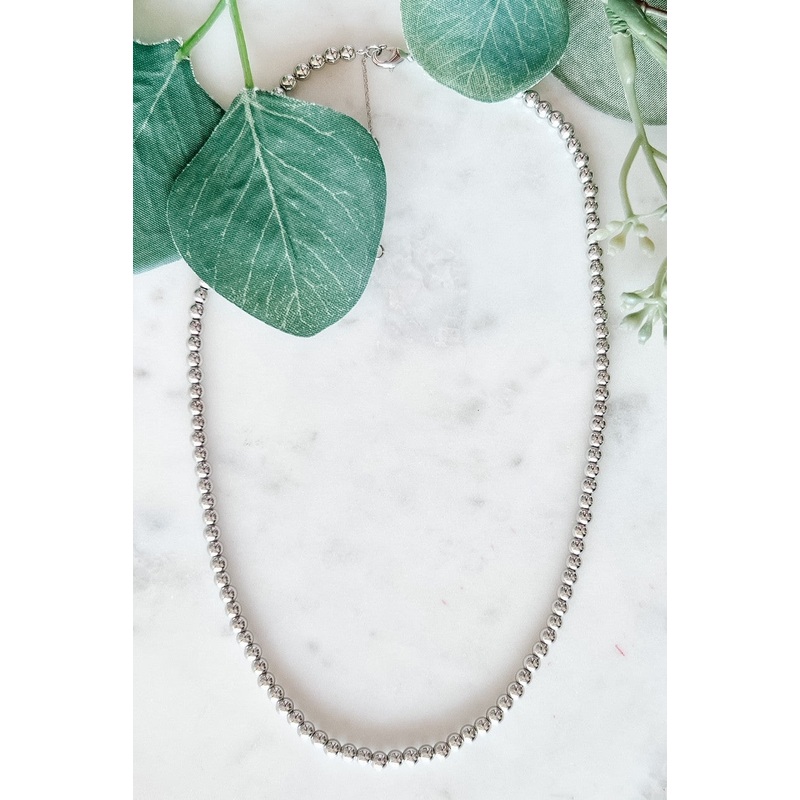 Dipped Beaded Necklace Gold