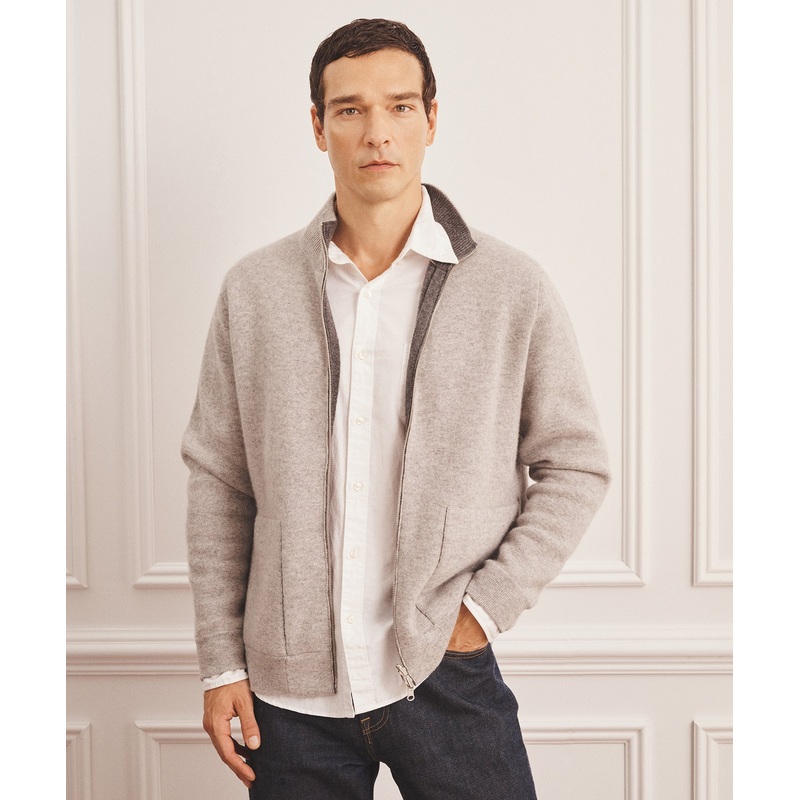 Luxe Cashmere Double Faced Jacket Cement/Granite XS