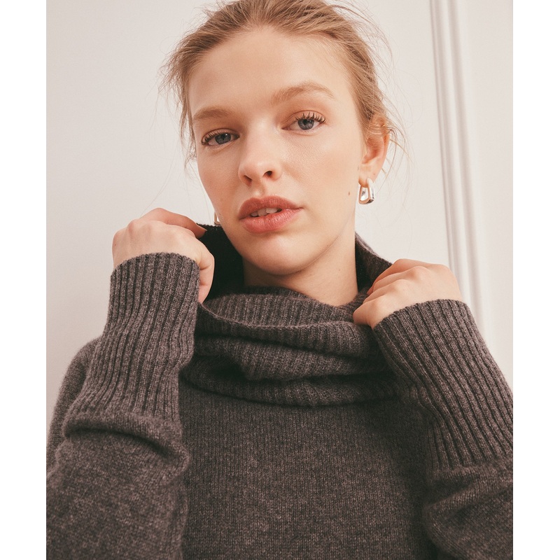 Luxe Cashmere Snood Granite OS