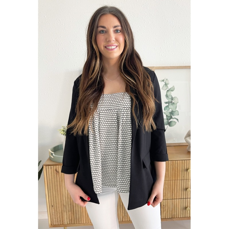 Solid Boyfriend Blazer W/ Princess Darts XS Maple