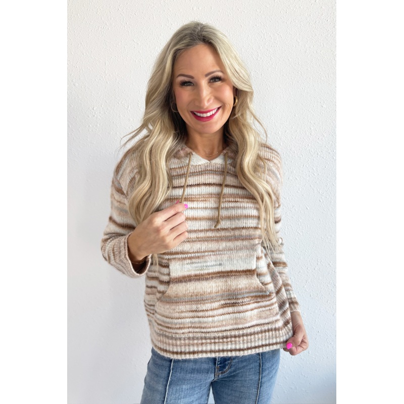 Striped Sweater Hoodie Stripe Small