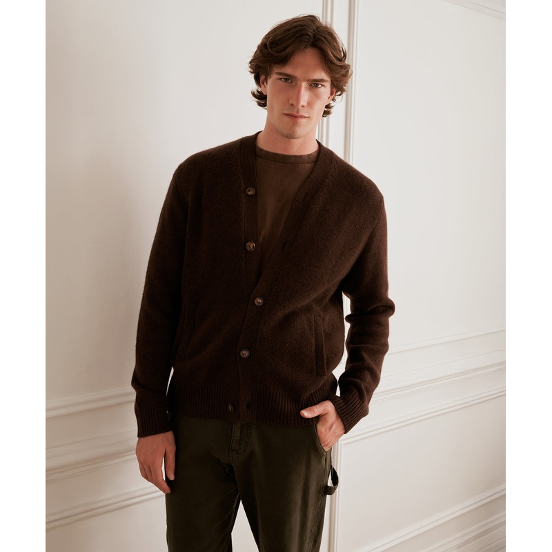 Super Luxe Cashmere Bomber Chocolate XS