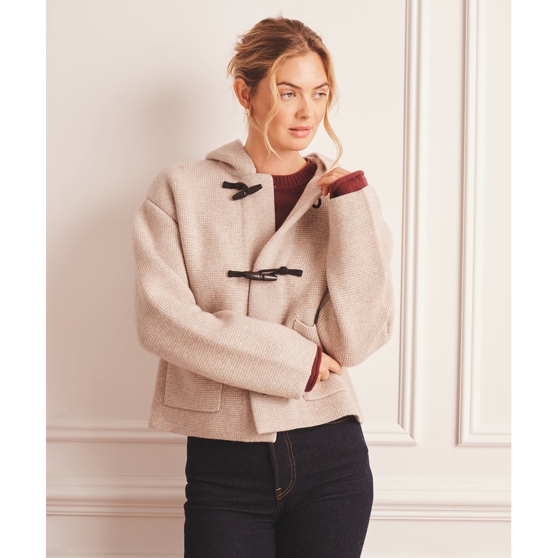 Super Luxe Cashmino Toggle Jacket Oat XXS