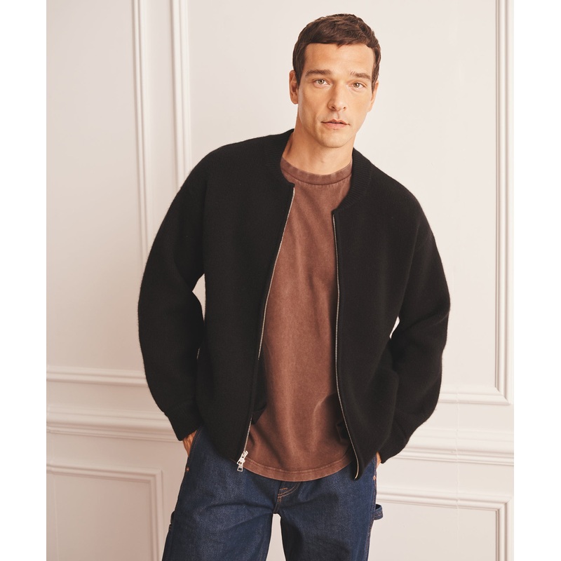 Ultra Luxe Cashmere Bomber Black XS