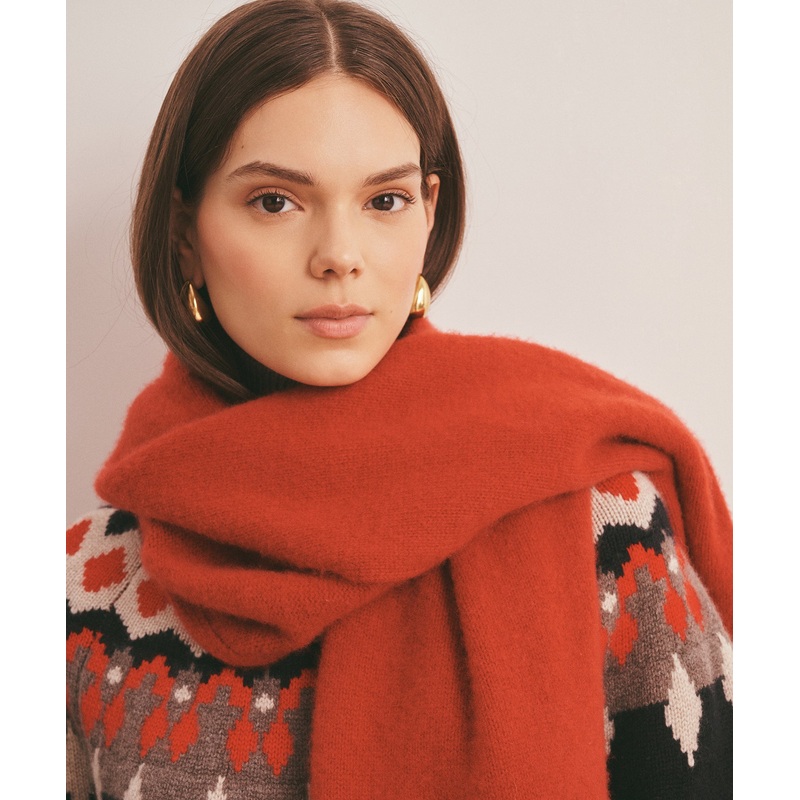 Ultra Luxe Cashmere Scarf Scarlet Red OS