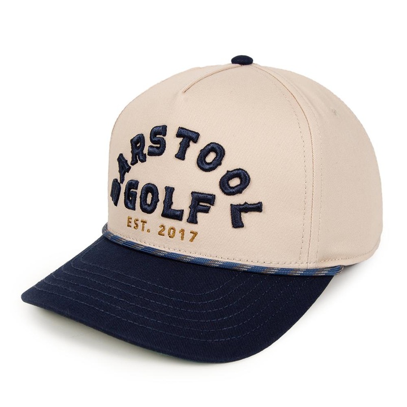 Barstool Golf Vintage Rope Snapback Hat Cream/Navy One Size