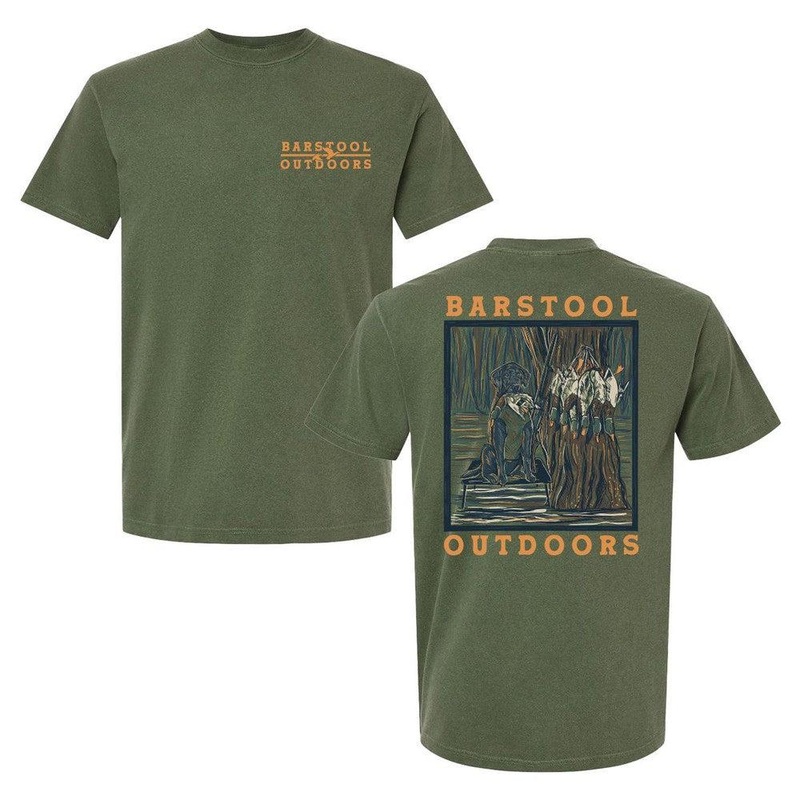 Barstool Outdoors Duck Hunt Lab Tee Green S