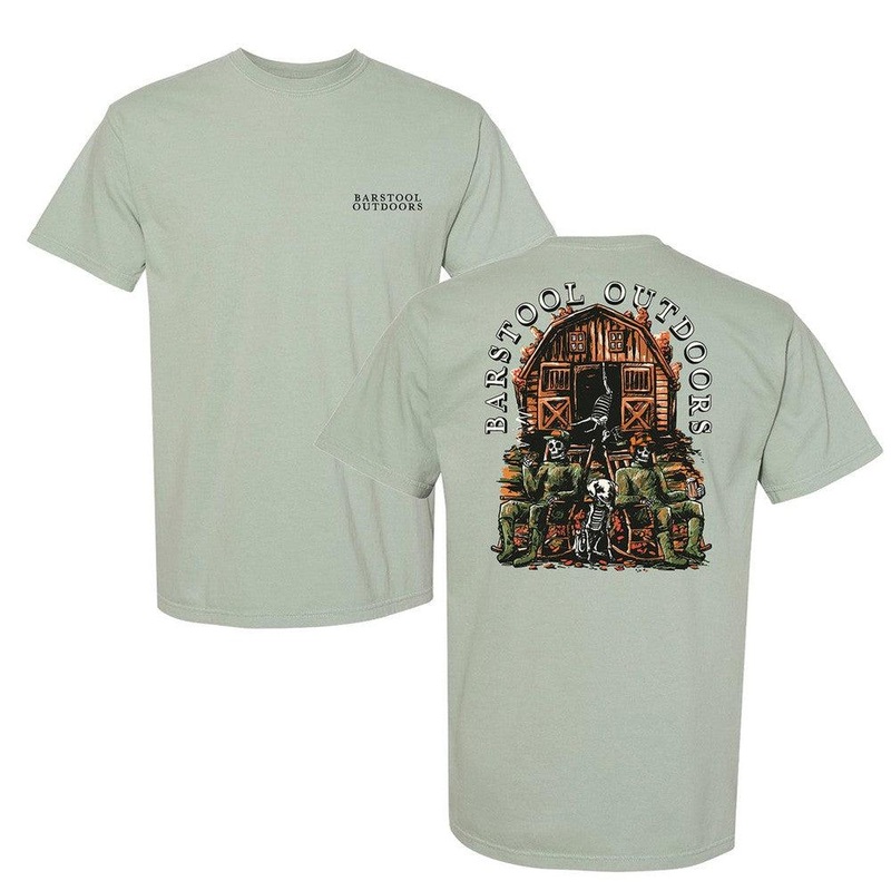 Barstool Outdoors Skeleton Tee Green S