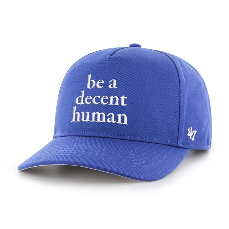 Be A Decent Human ’47 HITCH Snapback Hat Blue One Size