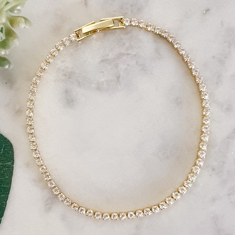 CZ Tennis Bracelet Gold