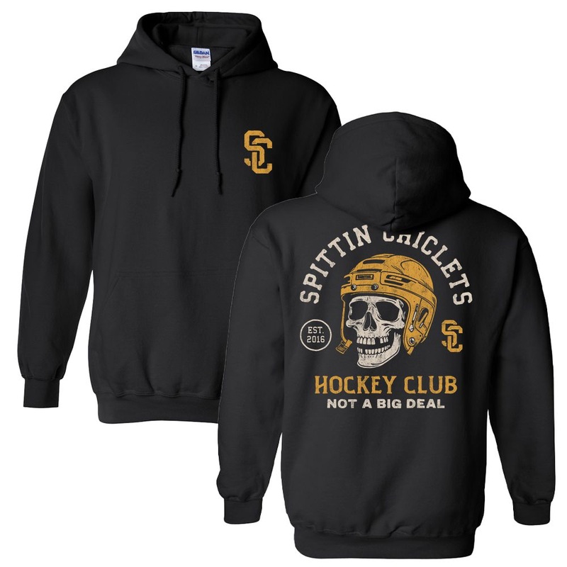 Spittin Chiclets Skull Helmet Hoodie Black S