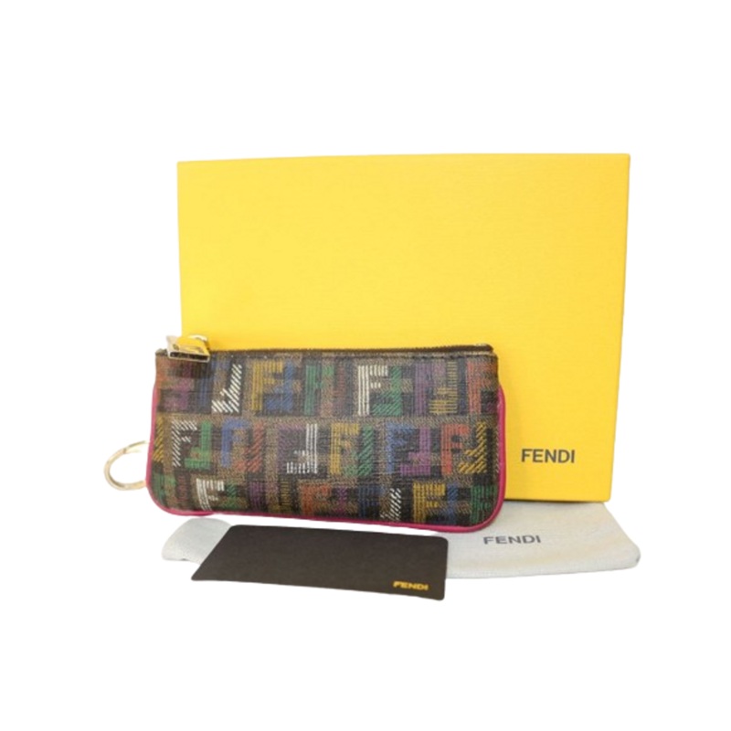 Zucca Coin Purse Key Ring, Multi Multicolor