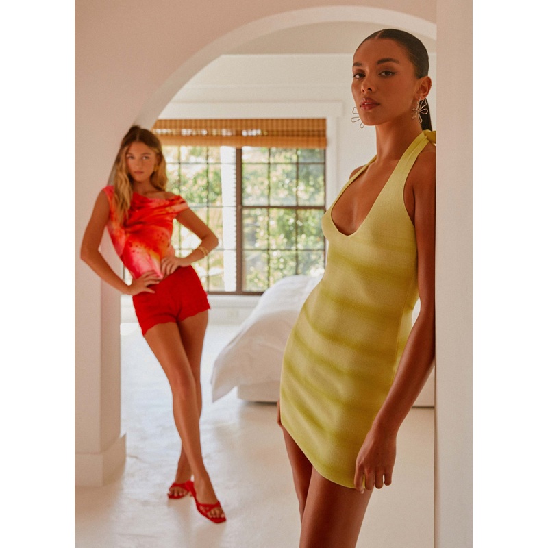 Kallie Knit Mini Dress – Yellow Yellow XS-S