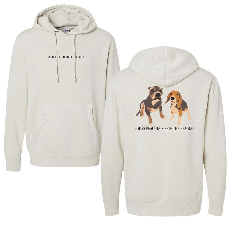 Miss Peaches & Pete The Beagle Hoodie Ivory S
