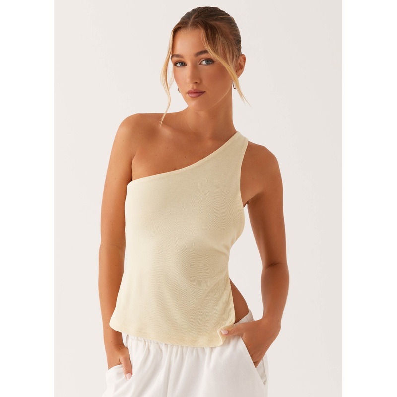 Safiya One Shoulder Top – Yellow Yellow US 0