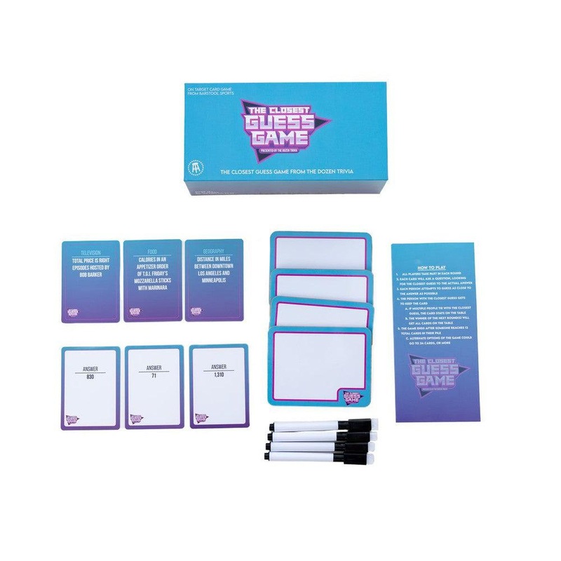 The Closest Guess Dozen Trivia Game Light Blue One Size