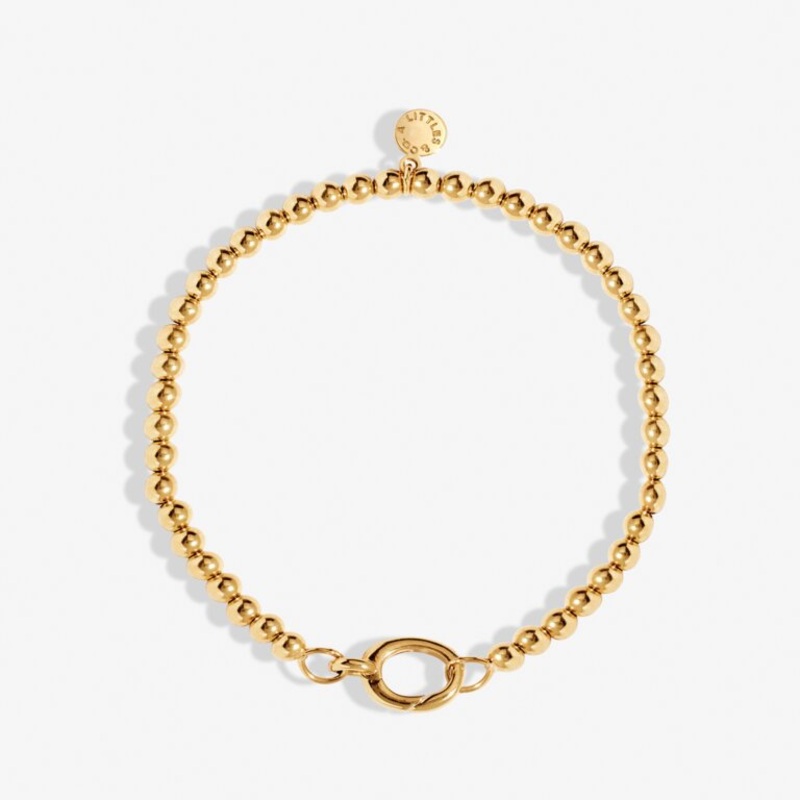 4mm Stretch Bracelet Gold Coated