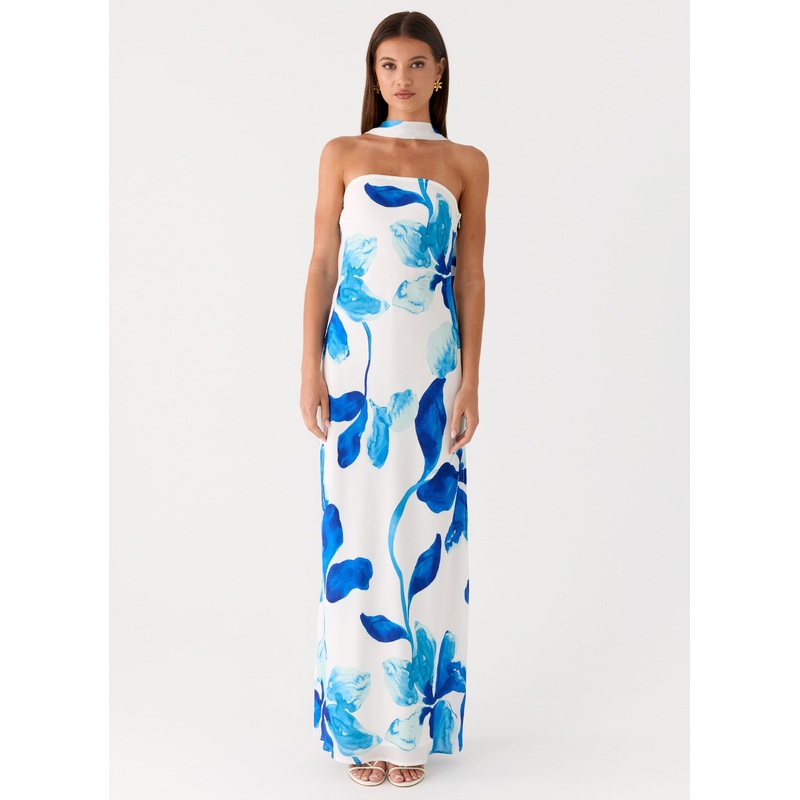 Ashelle Chiffon Maxi Dress – Cerulean Bloom Cerulean Bloom US 0