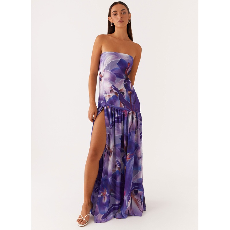 Eden Strapless Maxi Dress – Purple White Lilly Purple White Lilly US 0