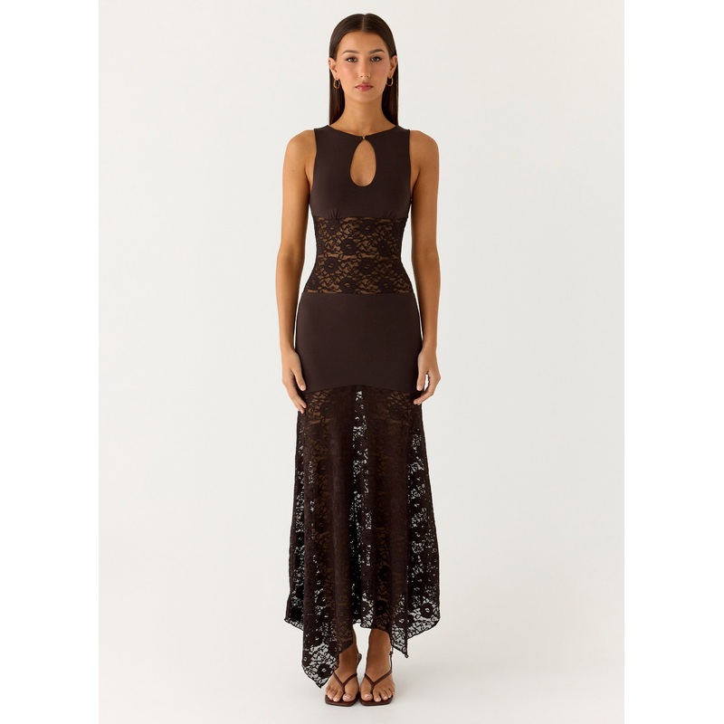 Koka Lace Maxi Dress – Cool Chocolate Cool Chocolate US 0
