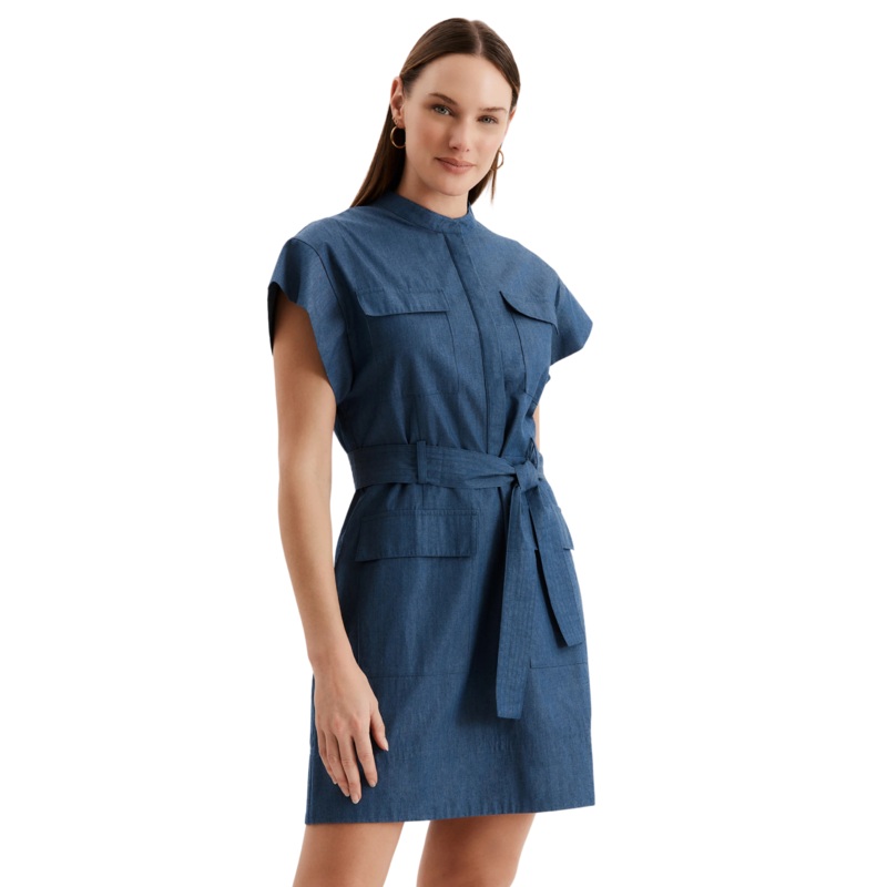 Wendy Shirt Dress, Dark Denim 2