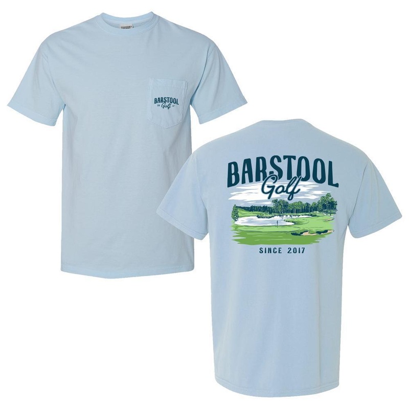 Barstool Golf Course Pocket Tee Light Blue S