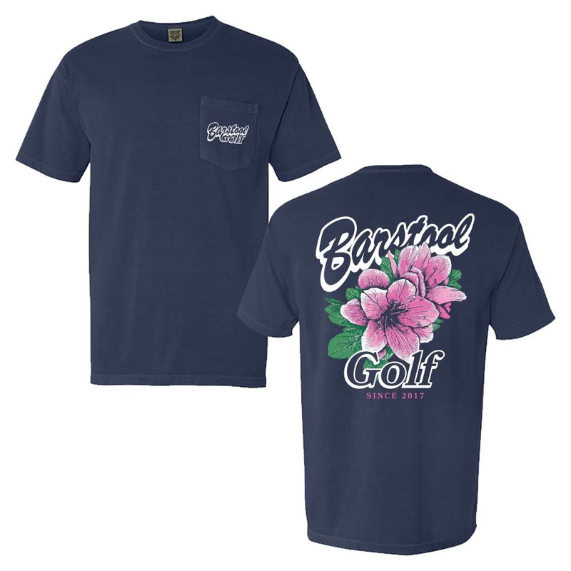 Barstool Golf Flower Pocket Tee Navy S