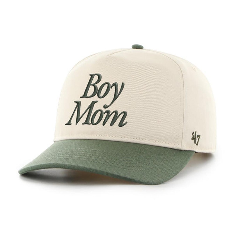 Boy Mom ’47 Two Tone HITCH Snapback Hat Green One Size