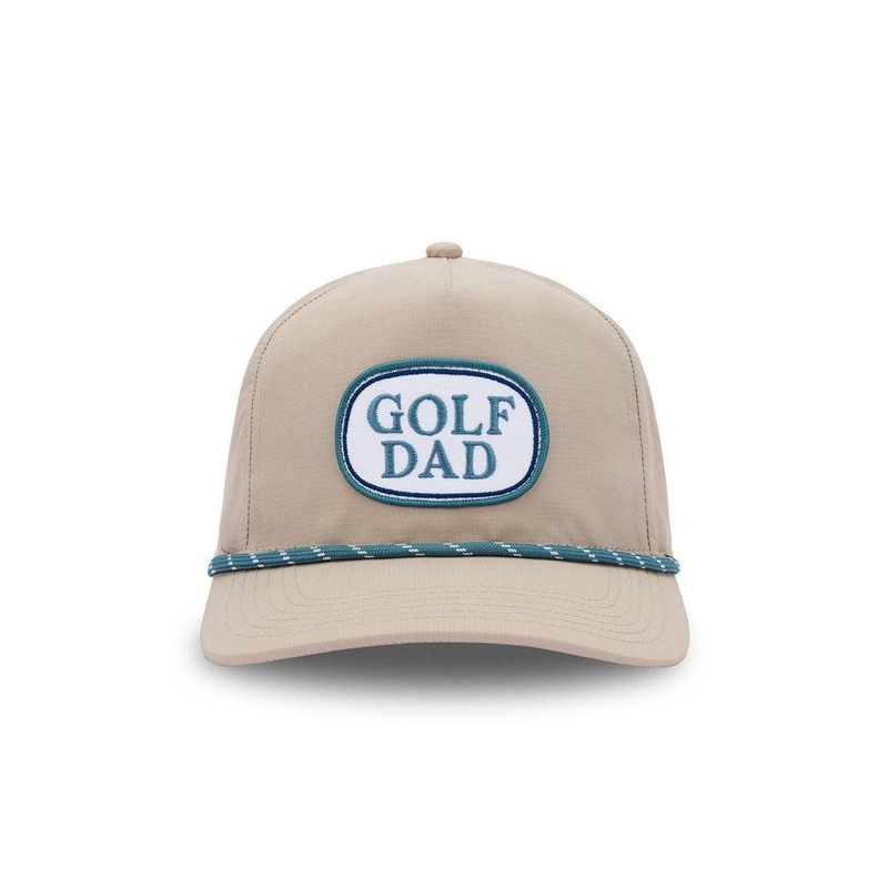 Golf Dad Patch Performance Rope Hat Tan One Size