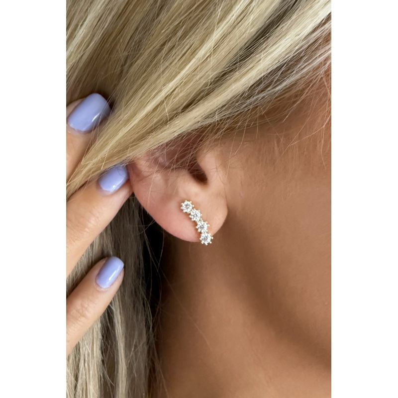 Retrograde Studs Gold