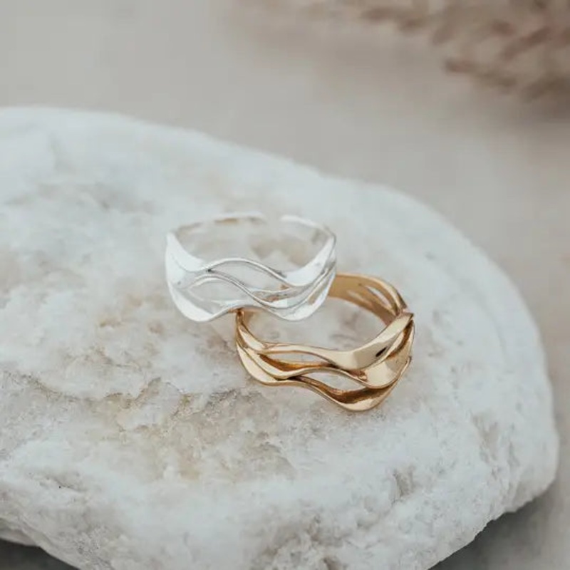 Ripple Ring Gold