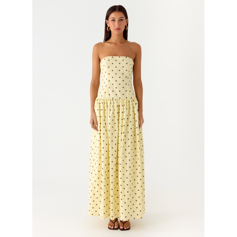 Andorra Maxi Dress – Yellow Polkadot Yellow Polkadot US 0