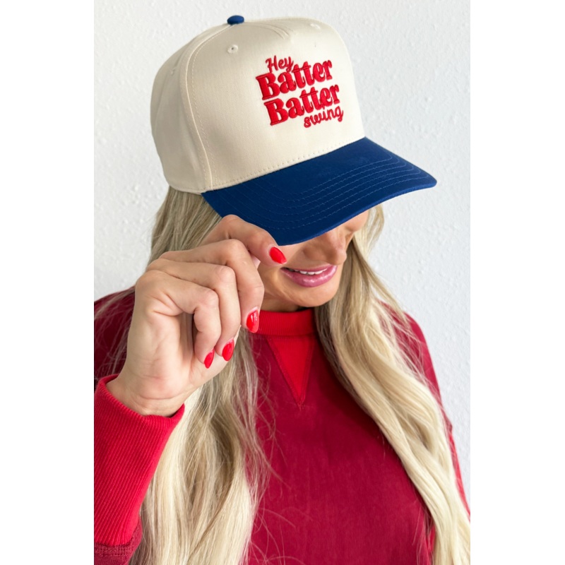 Hey Batter Batter Swing Hat Blue/Red
