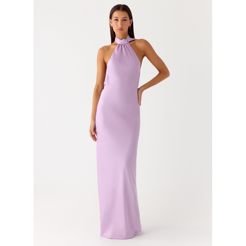 Keena Scarf Maxi Dress – Lavender Lavender US 0