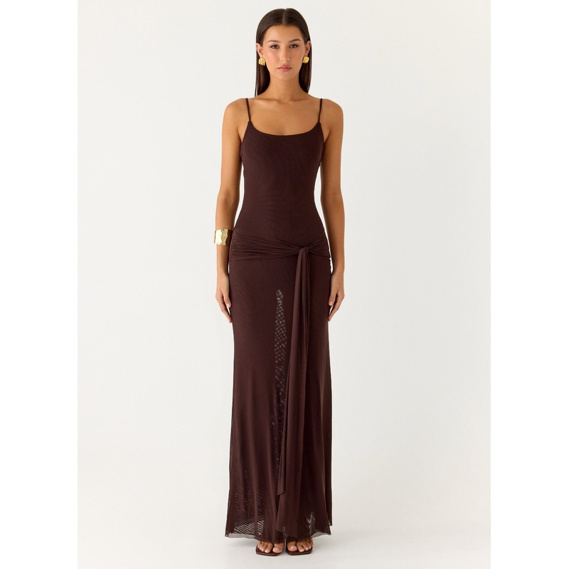 Matoma Bodysuit Maxi Dress – Cool Chocolate Cool Chocolate US 0
