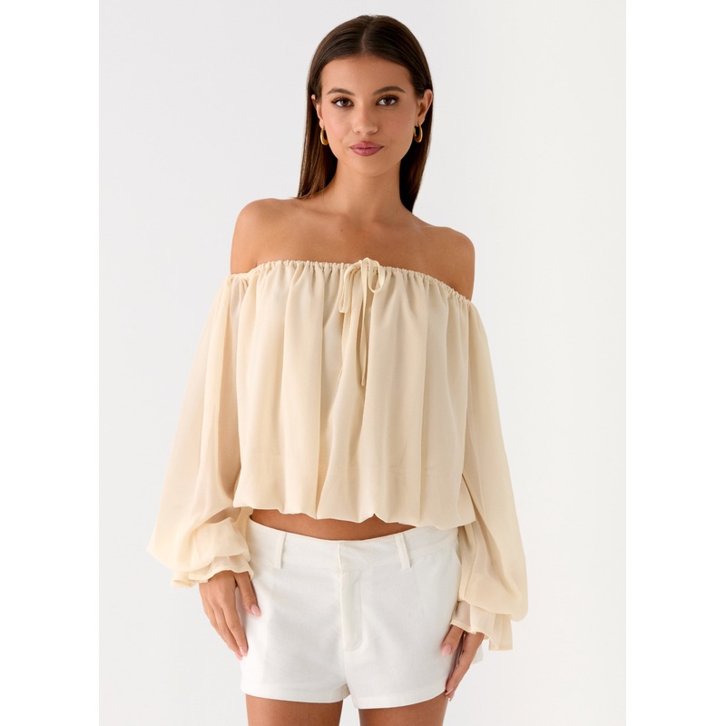 Sandali Off Shoulder Top – Cream Cream US 0