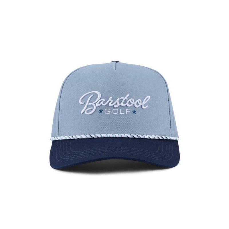 Barstool Golf Rope Snapback Hat Light Blue One Size