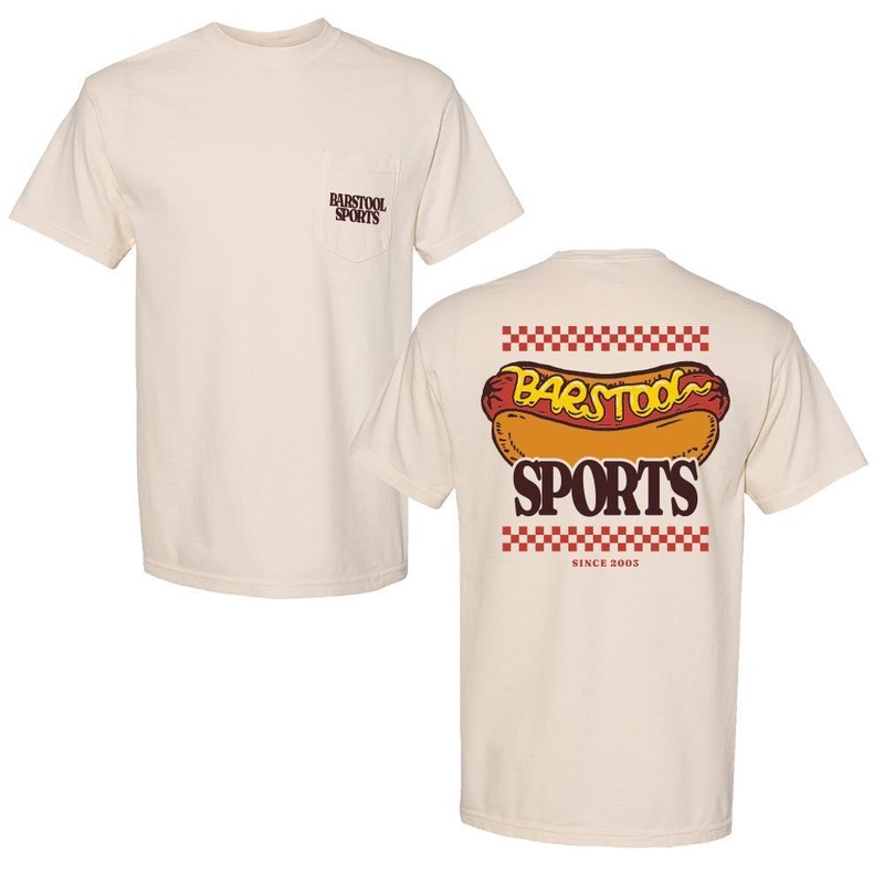 Barstool Sports Hot Dog Pocket Tee Ivory S