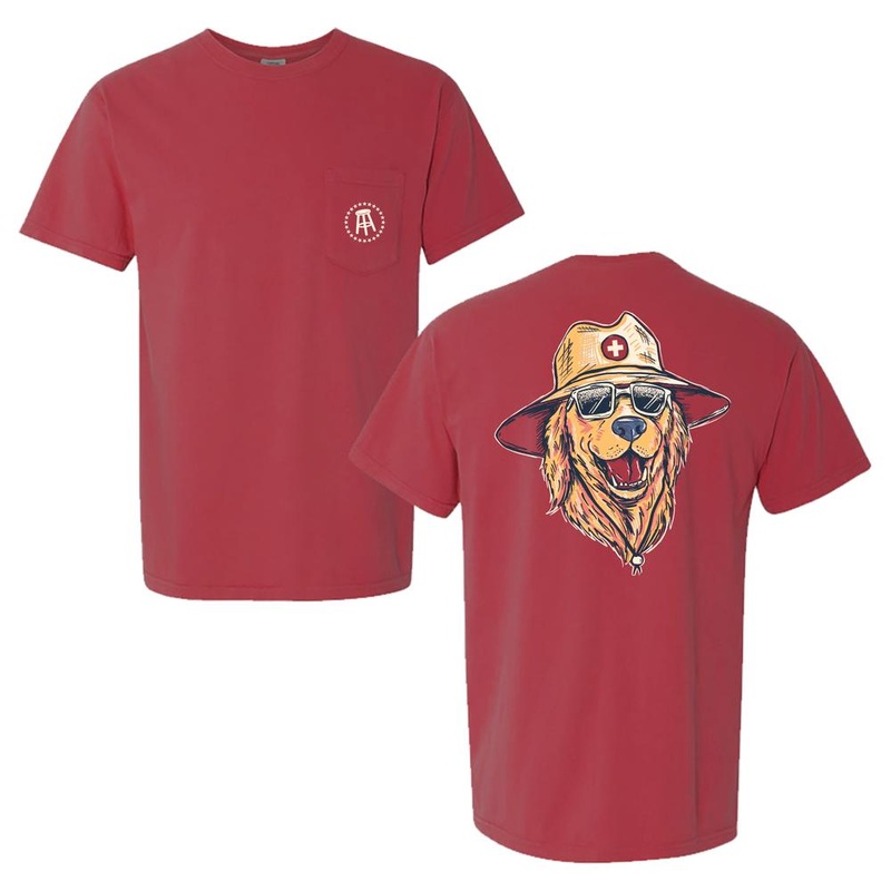 Barstool Sports Lifeguard Dog Pocket Tee Red S