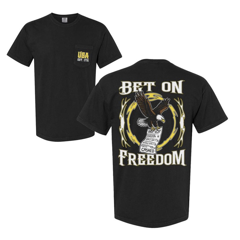 Bet On Freedom Pocket Tee Black S