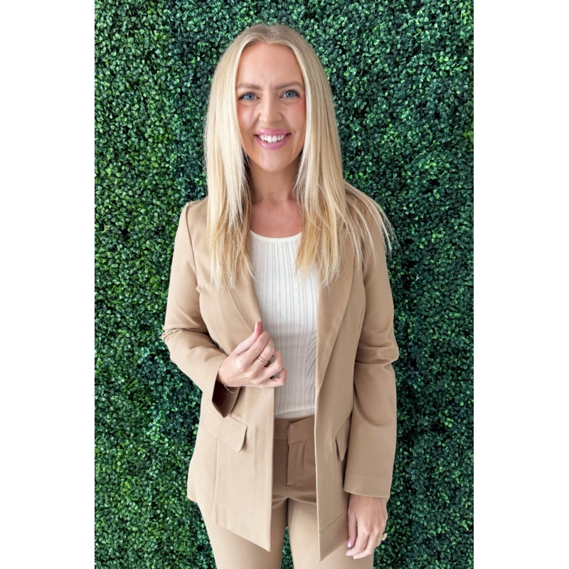 Boyfriend Blazer w/ Princess Darts XS Desert Camel