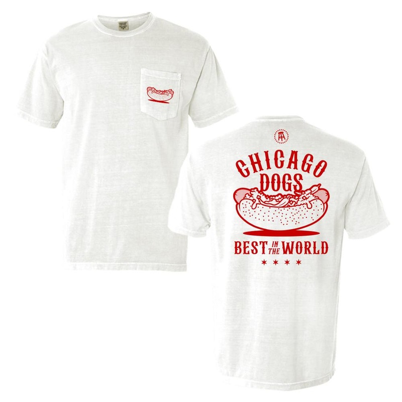Chicago Dogs Pocket Tee White S