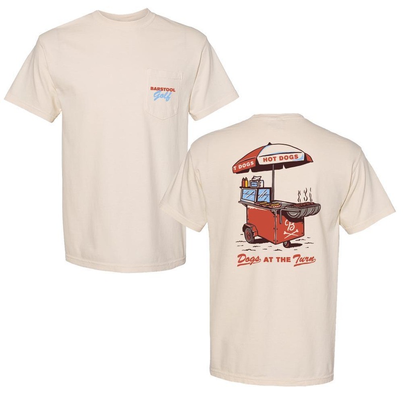 Dogs At The Turn Pocket Tee Ivory S