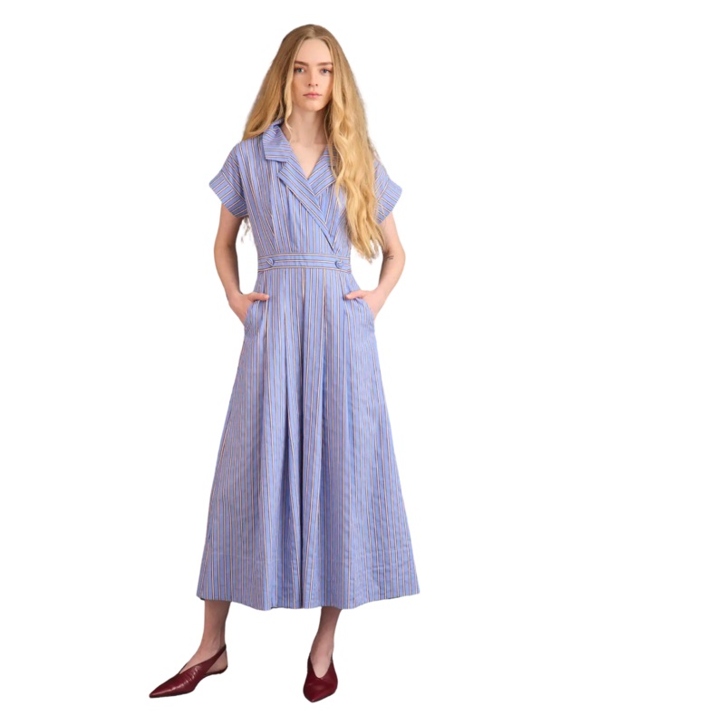 Sloane Wrap Dress, Marfa Stripe 2