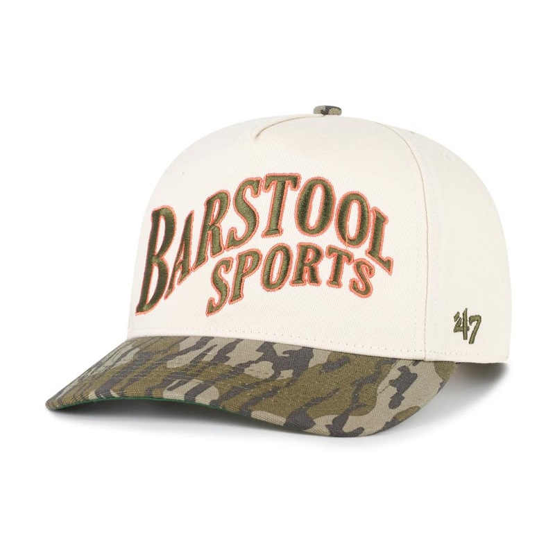 Barstool Sports x Mossy Oak Camo Wave ’47 Two Tone HITCH Snapback Hat Natural One Size