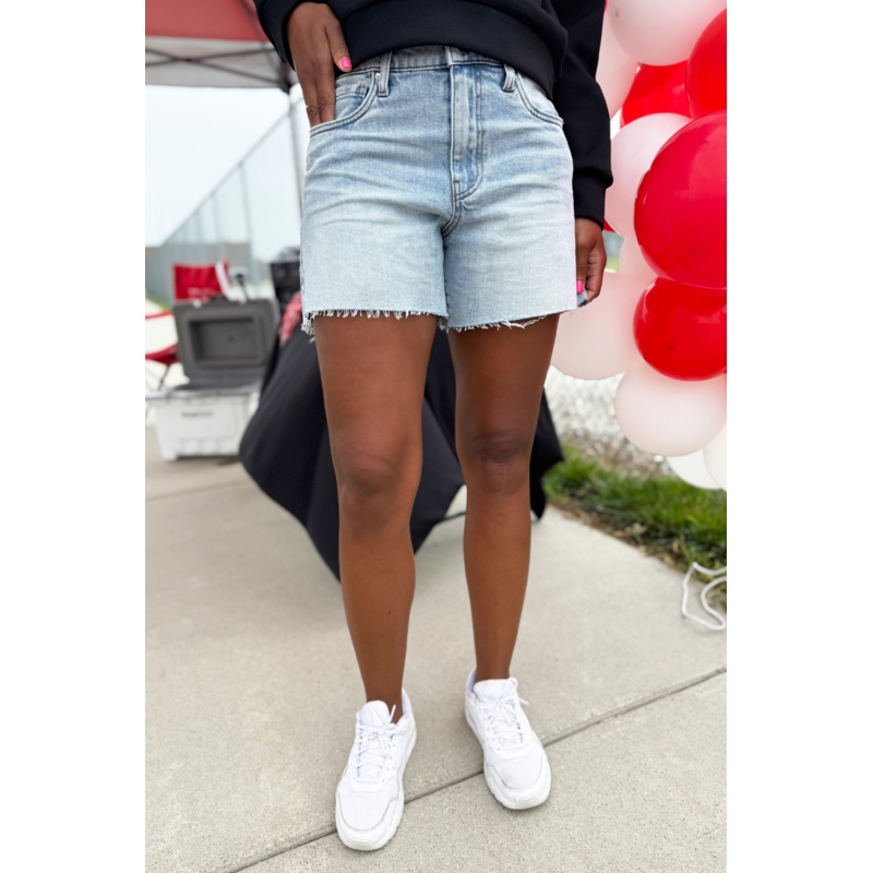 Jane High Rise Long Short w/ Raw Hem 00 Deep