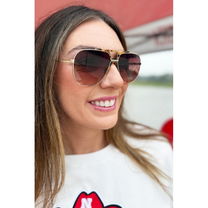 Logan Sunglasses Gold/Blue