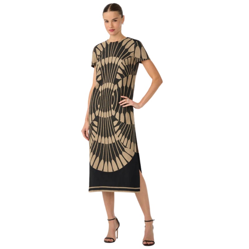 Sugarita Dress, Black/Camel 4