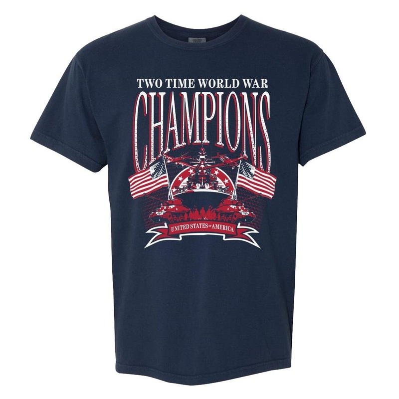 Two Time World War Champions Tee Navy S