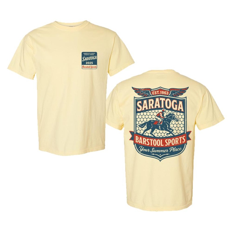 Saratoga x Barstool Sports Crest Tee Yellow S